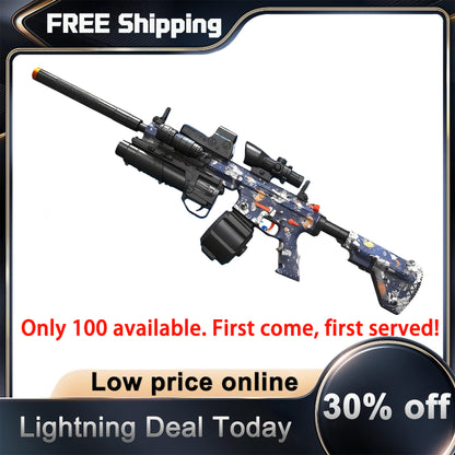 30%OFF,Free Shipping,Low Price Online.  M4A1 Modified High-end Trim Automatic Electric Gel Ball Blaster with 10 Pcs Accessories – Extended 60+ Foot Range
