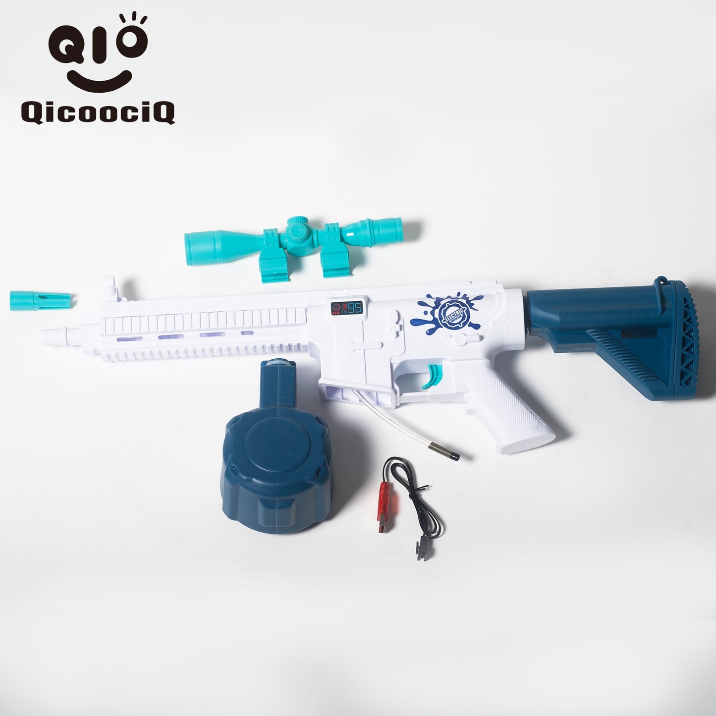 416 Automatic Electric Water Gun , Auto Water Suction Powerful Squirt Guns Pistol for Adults Kids, Auto Water Blaster Pistol Outdoor Summer Toys for Pool Beach Party