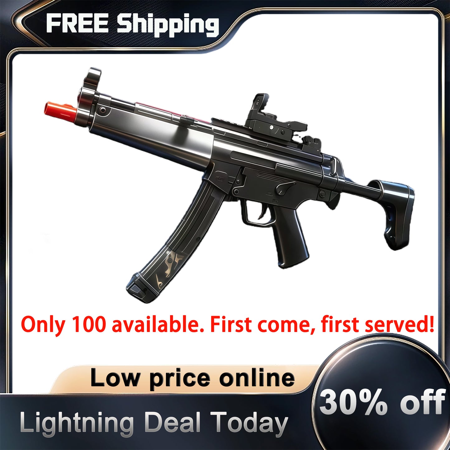 30%OFF,Free Shipping,Low Price Online.  MP5KA3 Gel Water Ball Blaster，for Outdoor Activities Game Party.2MODE:Hand Movement And Electric Full Auto（副本）