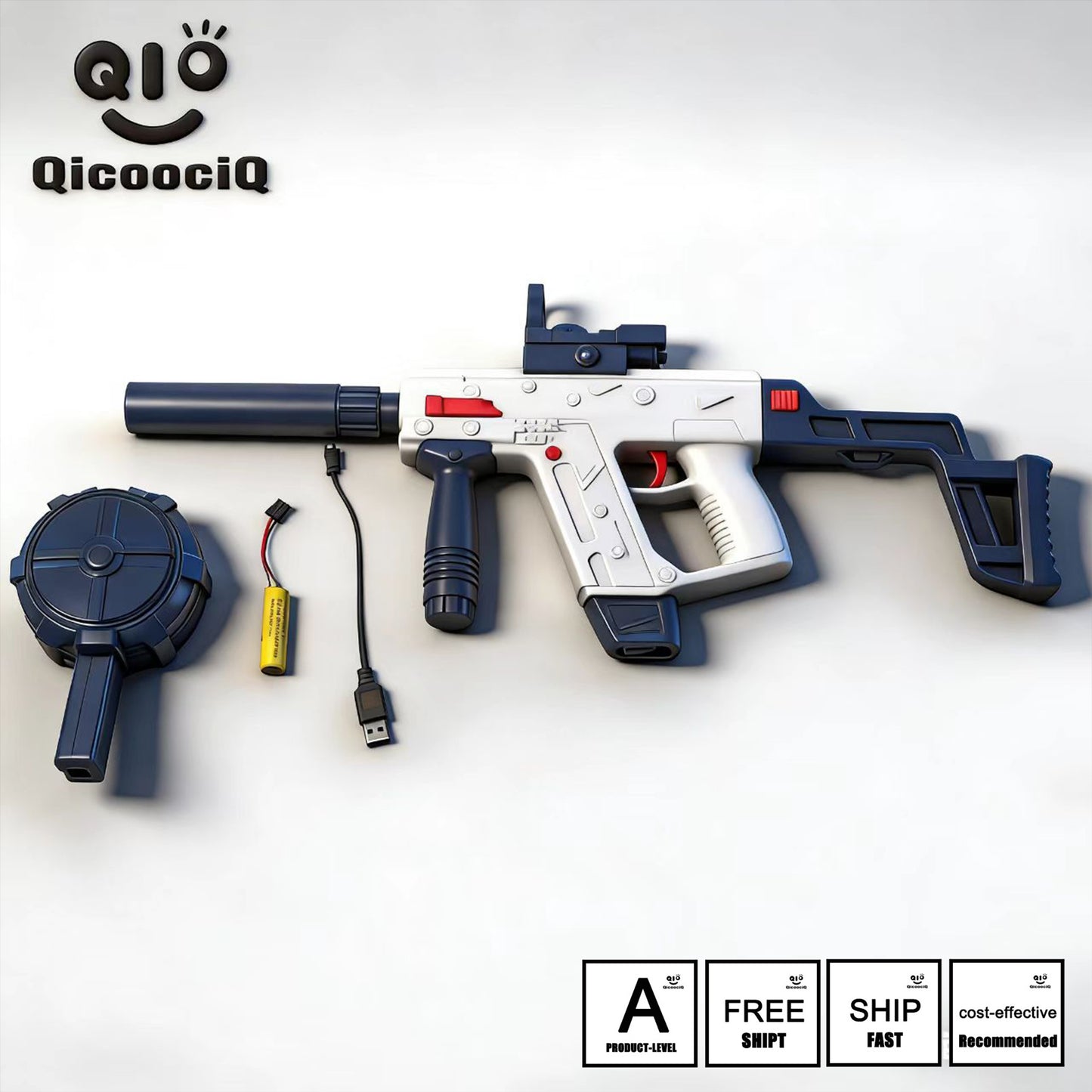 Vector Automatic Electric Water Gun , Auto Water Suction Powerful Squirt Guns Pistol for Adults Kids, Auto Water Blaster Pistol Outdoor Summer Toys for Pool Beach Party