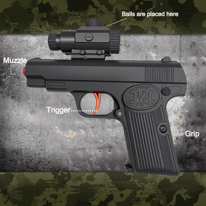 K-17 USE BB Ball or Water Ball. Toy Gun with Automatic Reloading Rebound Shell Ejecting and Soft Foam Blaster, Ideal for Shooting Games, Education Model Toys, Gift for Kids Boys Girls