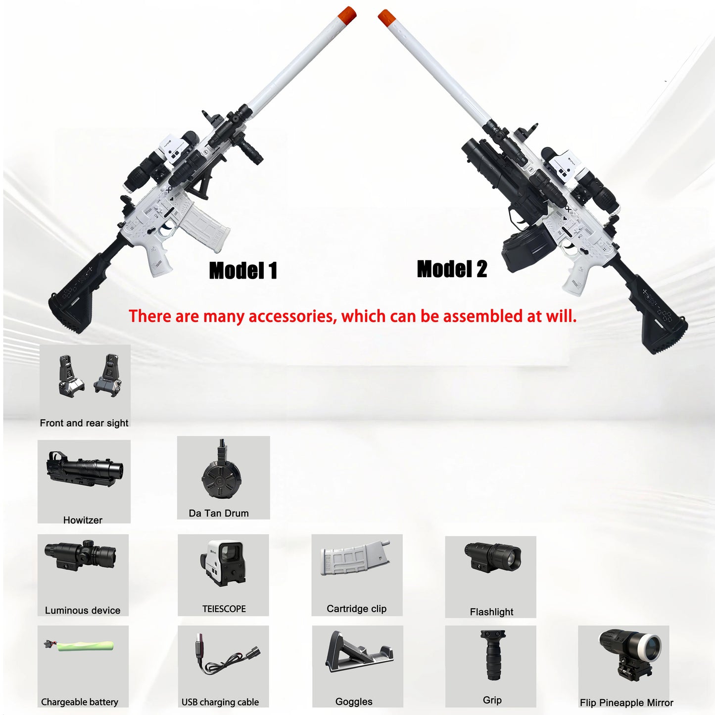 3 Firing Modes Large Gel Splatter Blaster for Orbeez with glasses Suitable for Backyard Fun and Outdoor Team Shooting Games,416 Full configuration.Full configuration