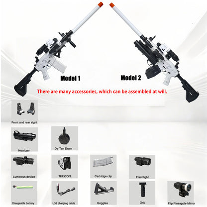 3 Firing Modes Large Gel Splatter Blaster for Orbeez with glasses Suitable for Backyard Fun and Outdoor Team Shooting Games,416 Full configuration.Full configuration