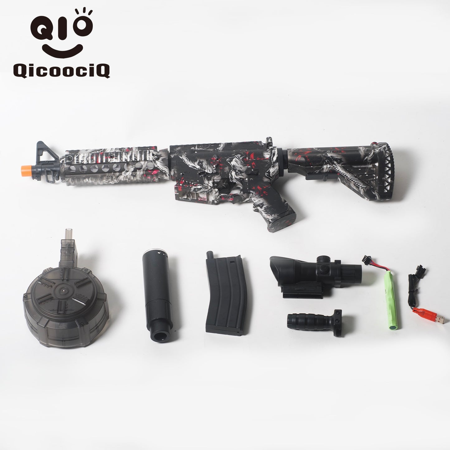 416 Gel Water Ball Blaster，for Outdoor Activities Game Party.2MODE:Hand Movement And Electric Full Auto