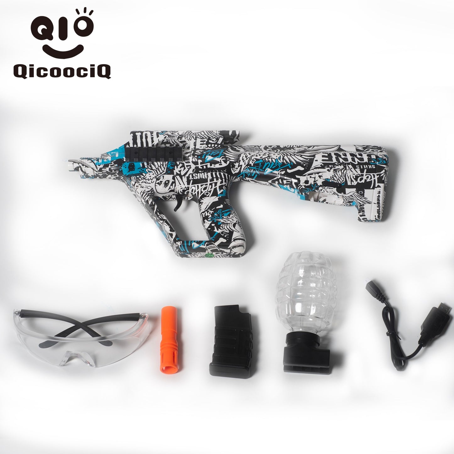Mini AUG  Gel Water Ball Blaster，for Outdoor Activities Game Party.2MODE:Hand Movement And Electric Full Auto
