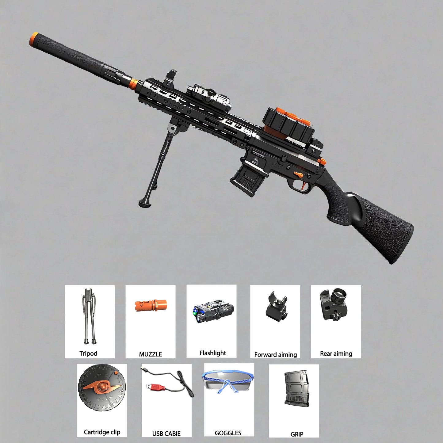 SCR Gel Water Ball Blaster，for Outdoor Activities Game Party.2MODE:Hand Movement And Electric Full Auto