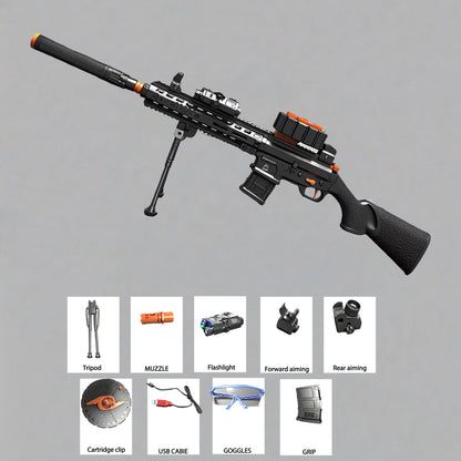 SCR Gel Water Ball Blaster，for Outdoor Activities Game Party.2MODE:Hand Movement And Electric Full Auto