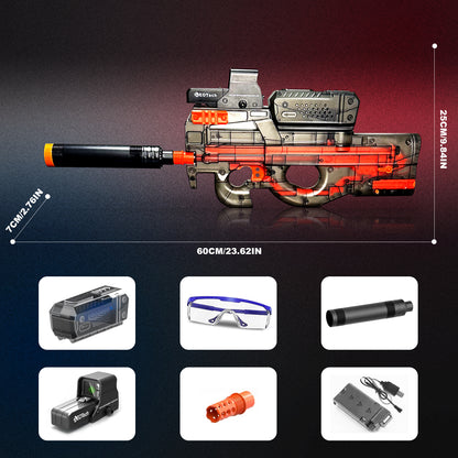 P90 Gel Water Ball Blaster，for Outdoor Activities Game Party.2MODE:Hand Movement And Electric Full Auto