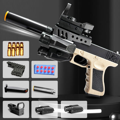 Toy Gun with Automatic Reloading Rebound Shell Ejecting and Soft Foam Blaster, Ideal for Shooting Games, Education Model Toys, Gift for Kids Boys Girls