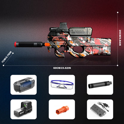 P90 Gel Water Ball Blaster，for Outdoor Activities Game Party.2MODE:Hand Movement And Electric Full Auto