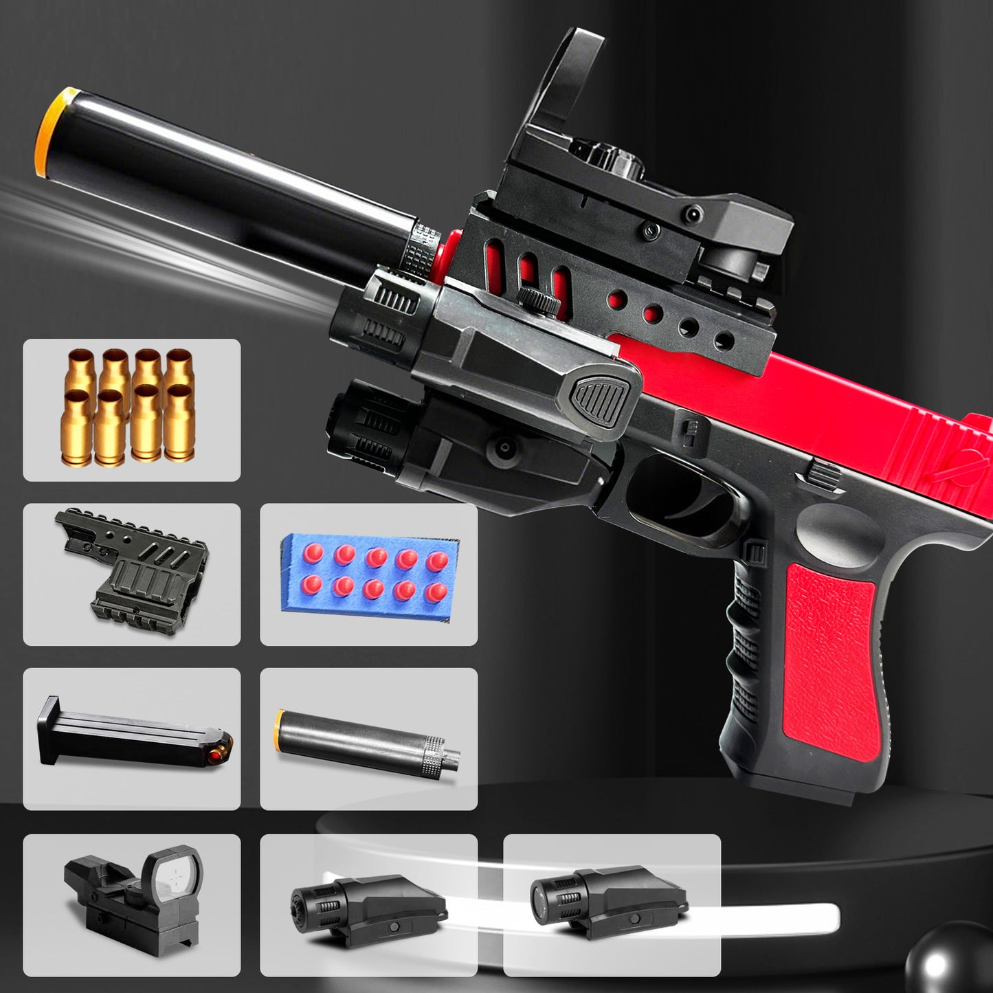 Toy Gun with Automatic Reloading Rebound Shell Ejecting and Soft Foam Blaster, Ideal for Shooting Games, Education Model Toys, Gift for Kids Boys Girls