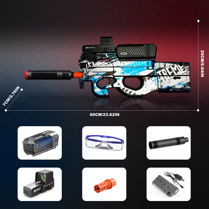 P90 Gel Water Ball Blaster，for Outdoor Activities Game Party.2MODE:Hand Movement And Electric Full Auto