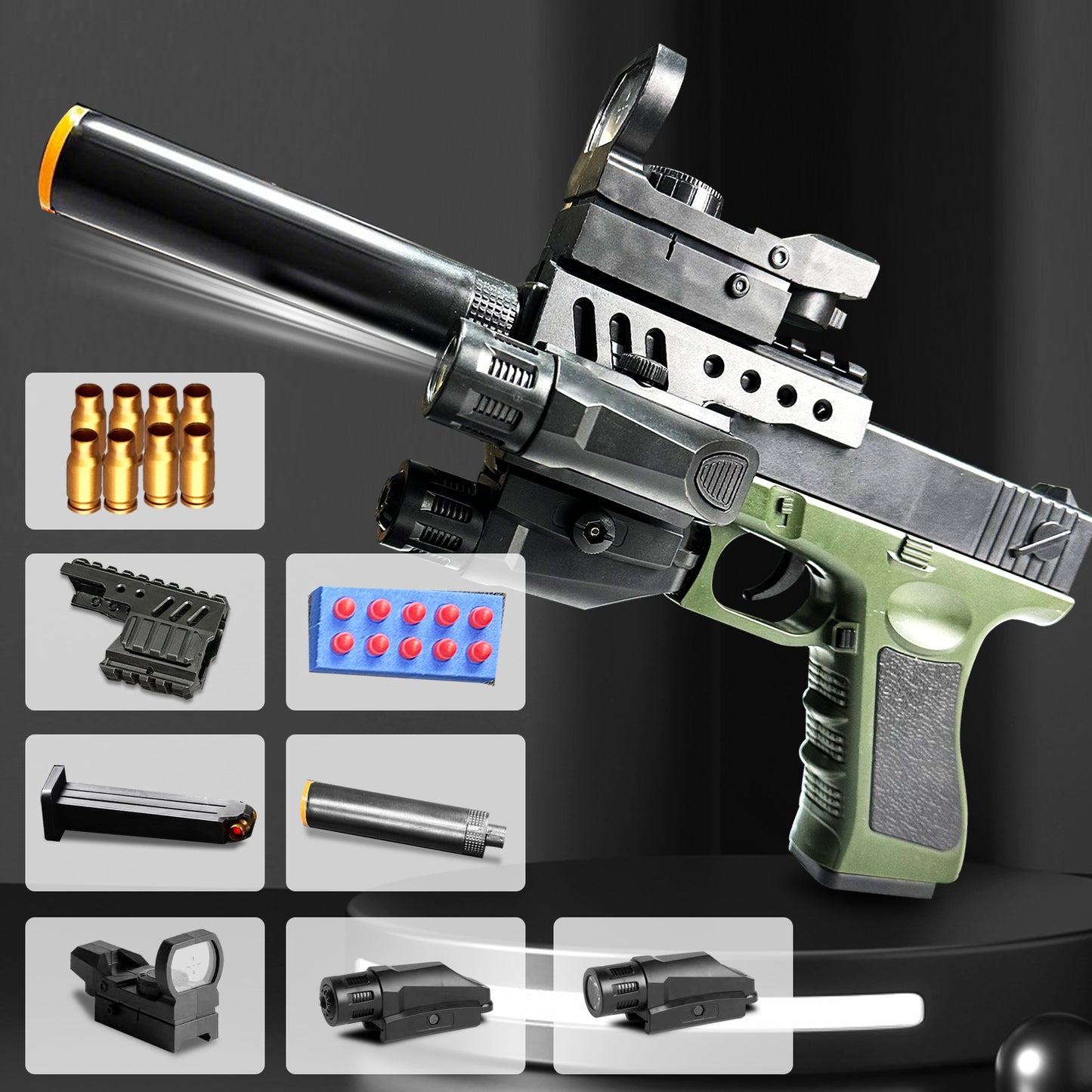 Toy Gun with Automatic Reloading Rebound Shell Ejecting and Soft Foam Blaster, Ideal for Shooting Games, Education Model Toys, Gift for Kids Boys Girls