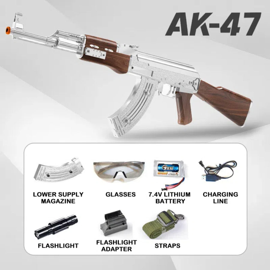 50%OFF,Free Shipping,Low Price Online. Golden AK AKM AK12 Gel Water Ball Blaster，for Outdoor Activities Game Party. Electric Full Auto 18+