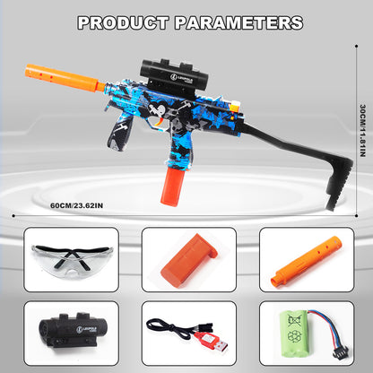 MP9 Gel Water Ball Blaster，for Outdoor Activities Game Party.2MODE:Hand Movement And Electric Full Auto